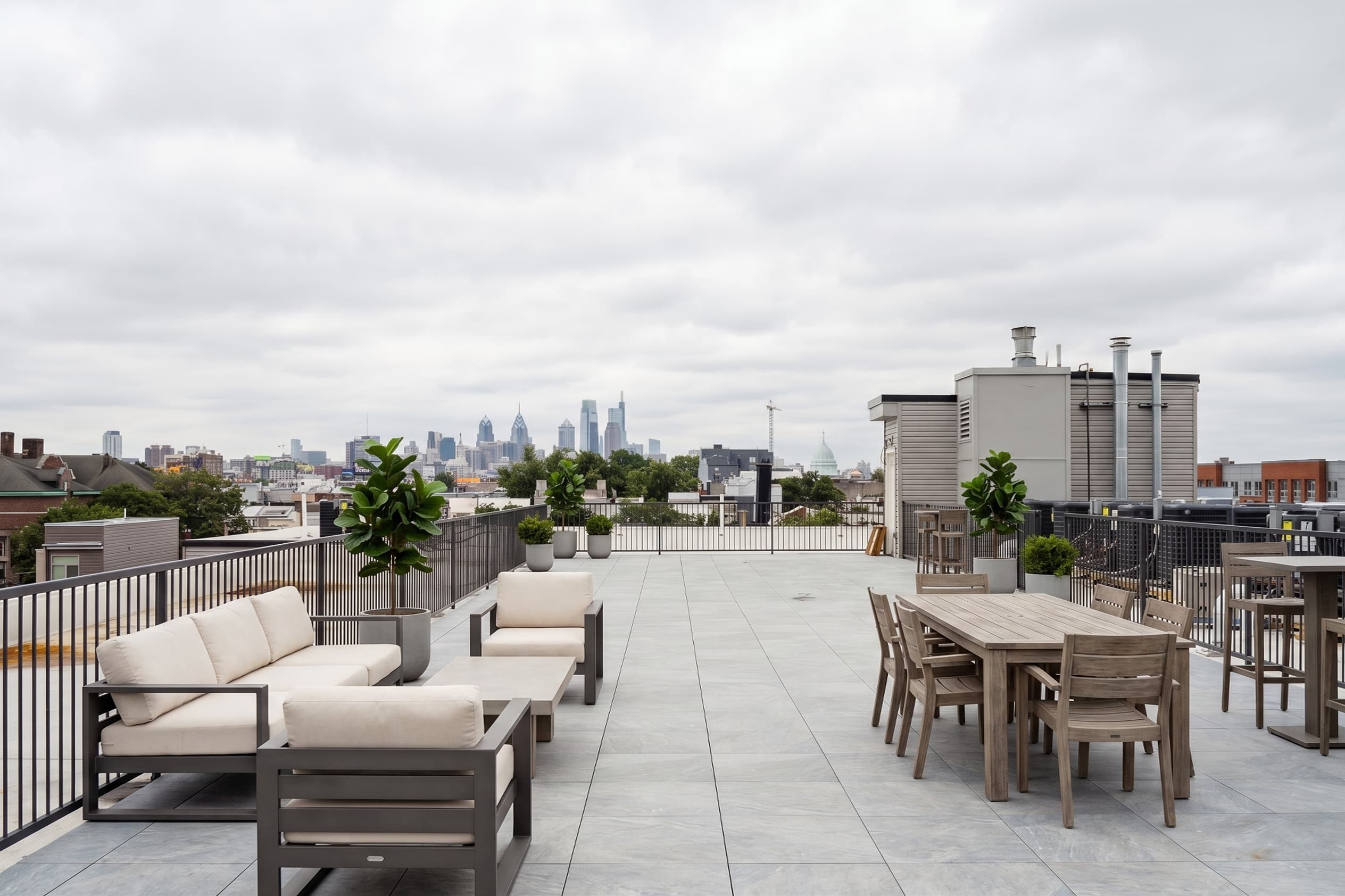 Rooftop terrace at Novum Apartments
